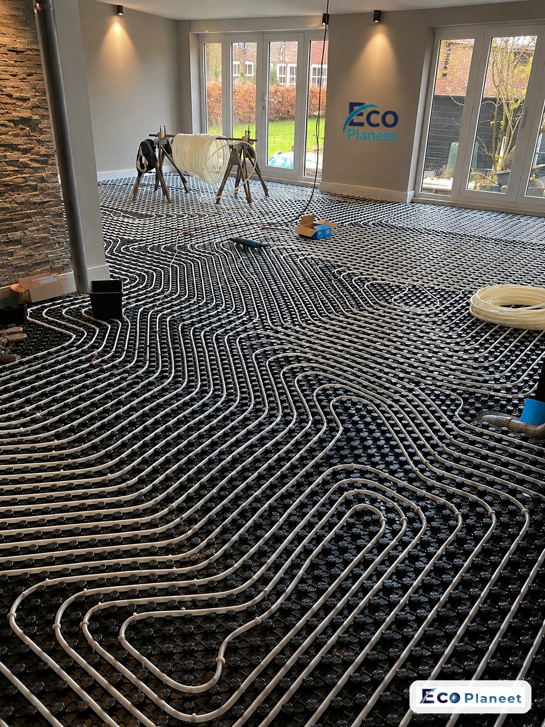 Vloerverwarming realisatie Eco Planeet