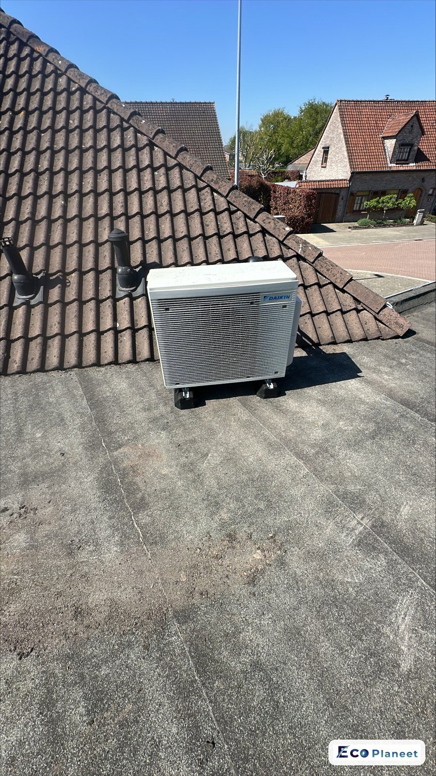 Airco buitenunit realisatie Eco Planeet