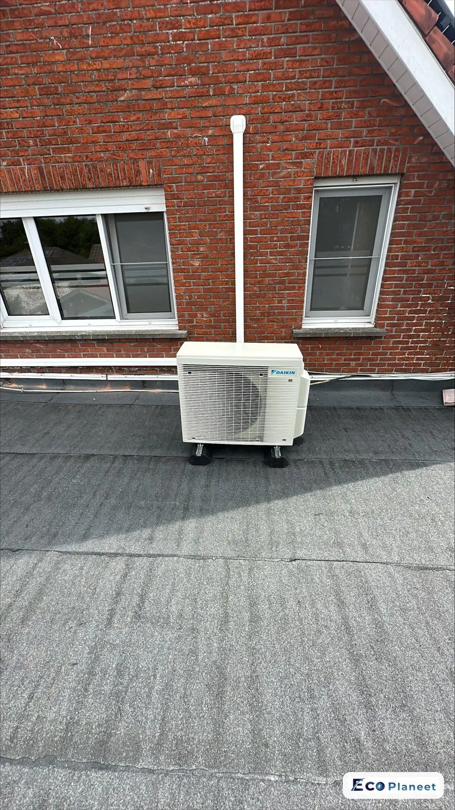 Airco buitenunit realisatie Eco Planeet