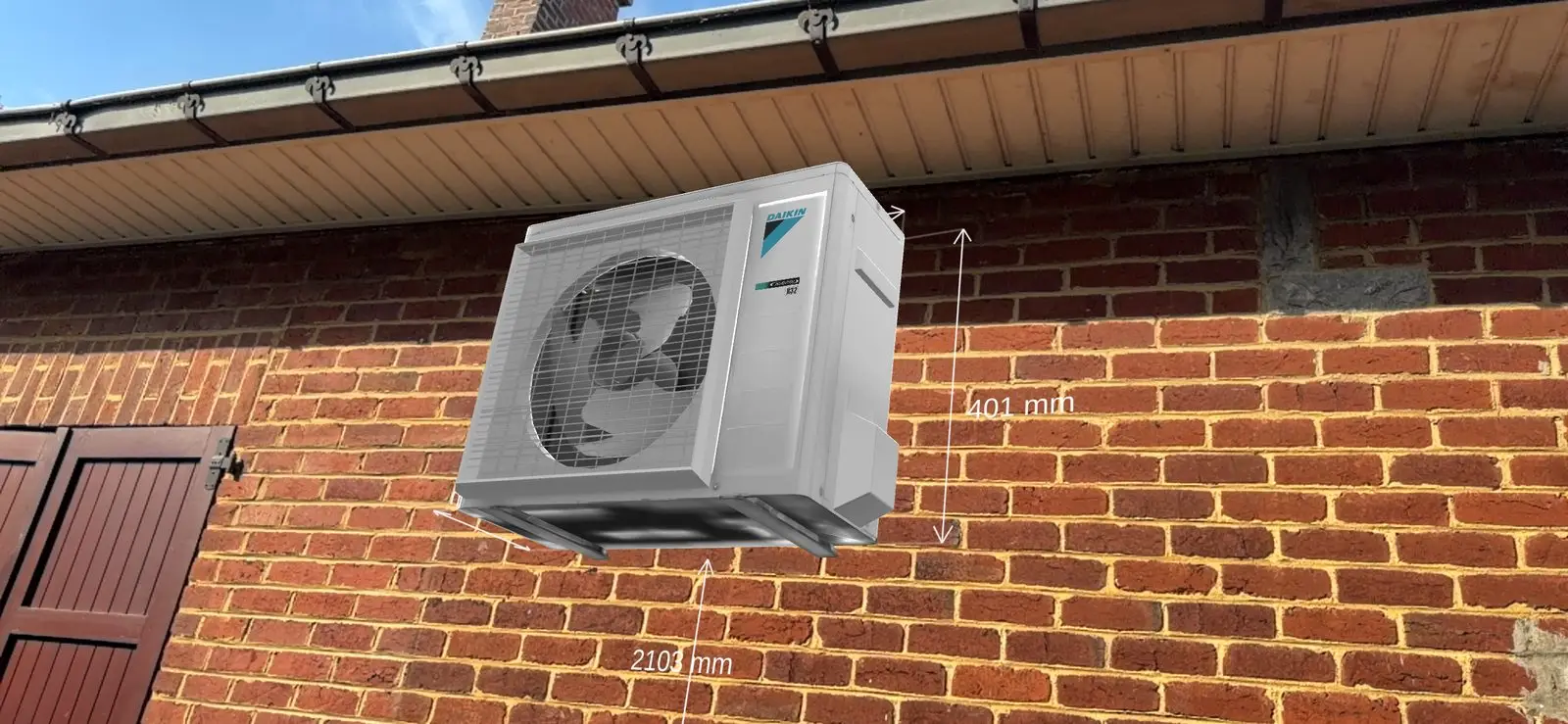 Airco buitenunit realisatie Eco Planeet