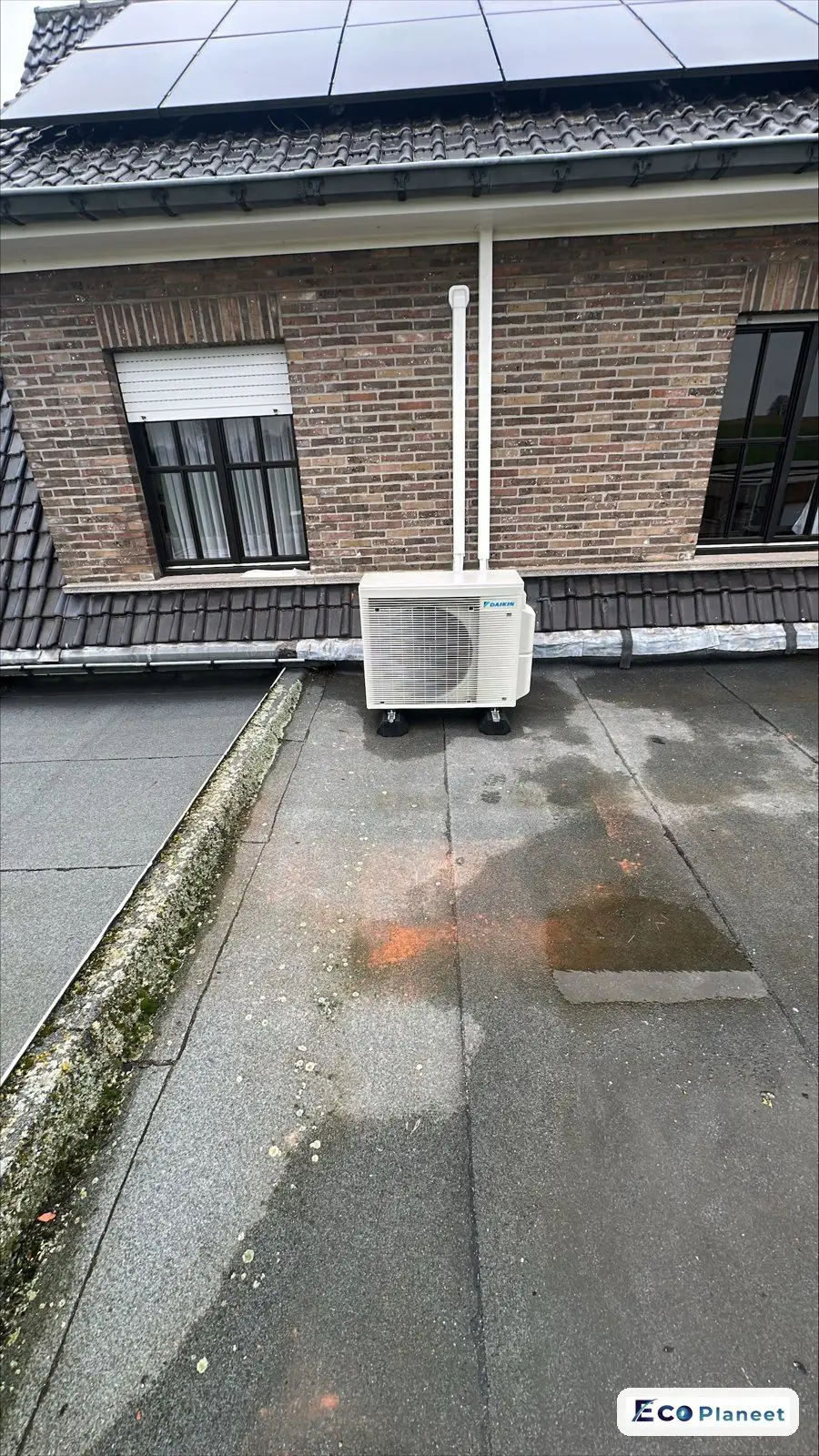Airco buitenunit realisatie Eco Planeet