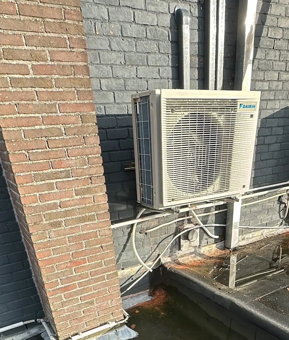 Airco buitenunit realisatie Eco Planeet